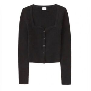 Abercrombie and fitch black sweetheart neckline cardigan